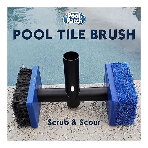  Pool Tile Brush Scrubber 2-in-1 Scrub and Scour Waterline Tile Scale Cleaner - Easily Clean Swimming Pool Tiles Flip Brush