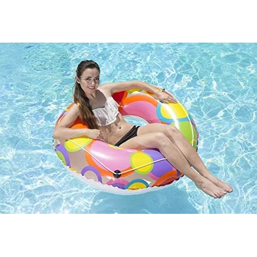  Poolmaster 48-Inch Swimming Pool Tube Float, Bright Circles