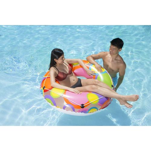  Poolmaster 48-Inch Swimming Pool Tube Float, Bright Circles