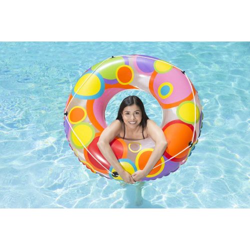  Poolmaster 48-Inch Swimming Pool Tube Float, Bright Circles