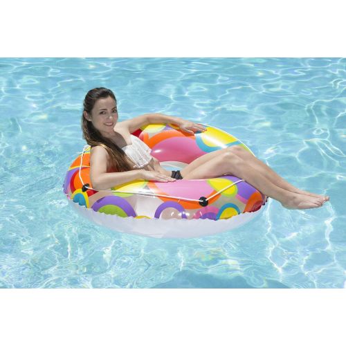  Poolmaster 48-Inch Swimming Pool Tube Float, Bright Circles