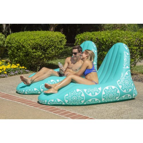  Poolmaster 85551 Imperial Lounge Deluxe Swimming Pool Float & Patio Furniture Multicolor