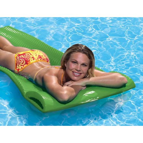  Poolmaster Soft Tropic Comfort Swimming Pool Mattress Float, Lime Green