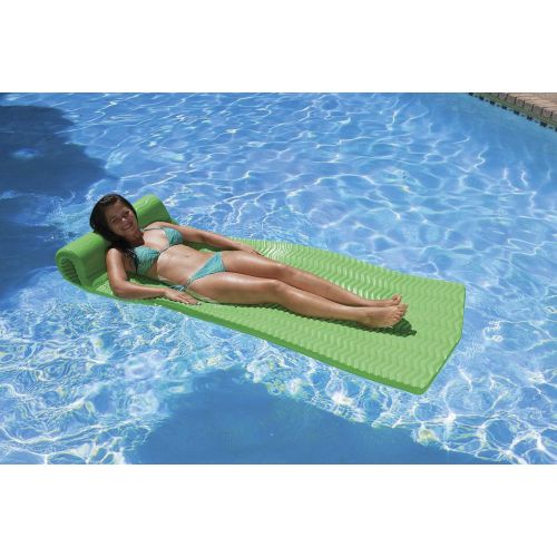  Poolmaster Soft Tropic Comfort Swimming Pool Mattress Float, Lime Green