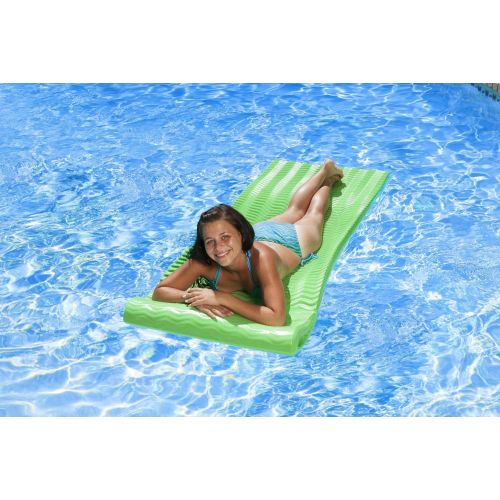  Poolmaster Soft Tropic Comfort Swimming Pool Mattress Float, Lime Green