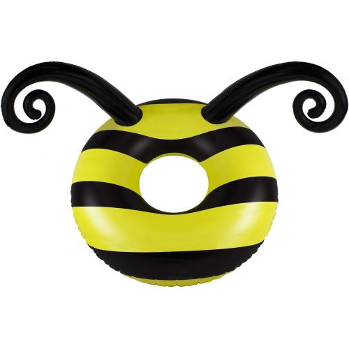  Poolmaster Bumble Bee Inflatable Swimming Pool Party Float - (48 Inch), Yellow/Black