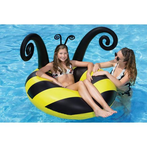  Poolmaster Bumble Bee Inflatable Swimming Pool Party Float - (48 Inch), Yellow/Black