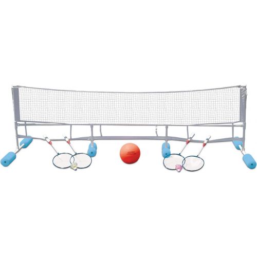  Poolmaster Super Combo Water Volleyball and Badminton Swimming Pool Game, Blue/White/Blue, One Size