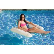 Poolmaster Swimming Pool Adjustable Floating Chaise Lounge, Rio Sun, Blue Currents