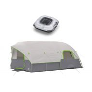 Pop Ozark Trail 100 Lumen Deluxe LED Tent Light bundle with Ozark Trail Modified Dome, 16 x 8 Tunnel Tent