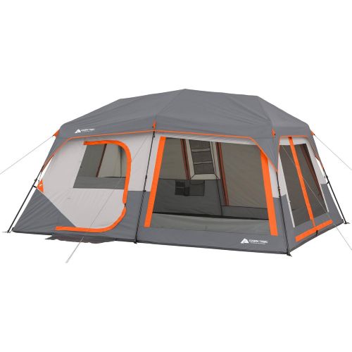  Pop OZARK TRAIL| 10-Person| Instant Lighted Cabin Tent Bundle Lightweight| Insulated| Self-Inflating Air Pad|Orange|