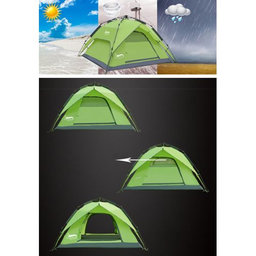  Pop up tent 3-4 Persons Waterproof Family/Party Tent 3-1 Use Double Camping Tent with Rain Proof Easy to Set up Lightweight Portable Tent Perfect for Camping/Picnic/Beach Holiday