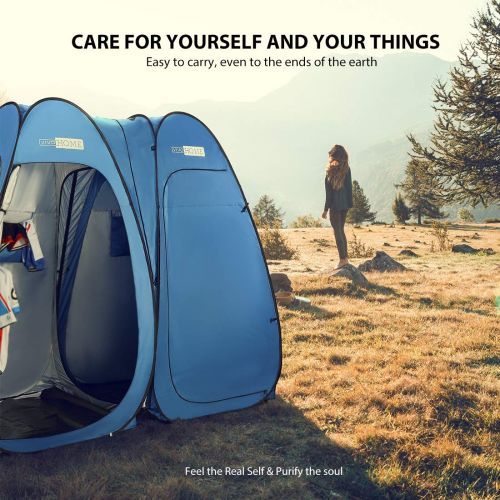 비보 Pop up tent VIVOHOME 7FT Height Privacy Shelter, Portable Easy Pop up Dressing Changing Room, Ultraviolet-Proof Camping Shower Tent