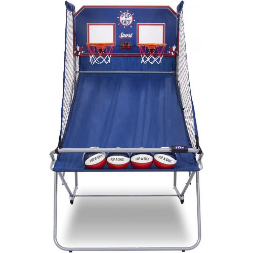  Pop-A-Shot Official Dual Shot Sport Basketball Arcade Game  10 Games  6 Audio Options  Durable Construction  Easy Fold Up