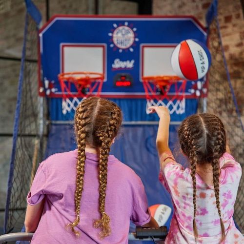  Pop-A-Shot Official Dual Shot Sport Basketball Arcade Game  10 Games  6 Audio Options  Durable Construction  Easy Fold Up