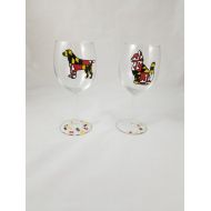 Poppincorksdesigns Maryland Flag Wine Glass / Maryland Gifts / Maryland Flag / Maryland Dog / Maryland Cat / Maryland Flag Gifts / Maryland Glass / Dog Glass