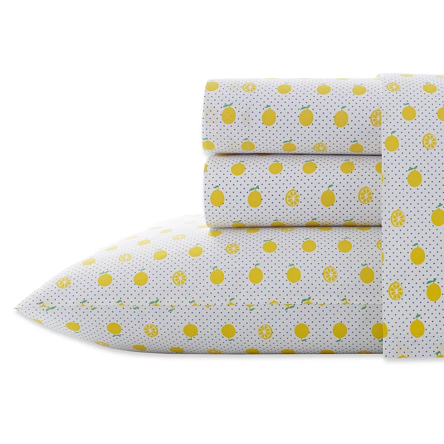  Poppy & Fritz Lemons 200-Thread-Count Sheet Set in Yellow