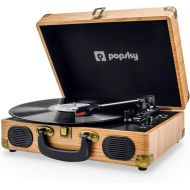 [아마존핫딜][아마존 핫딜] Popsky Record Player, Vintage Turntable Bluetooth Record Player Suitcase with Speaker, Portable LP Vinyl Player, Vinyl to MP3 Recording, AUX USB RCA Headphone Jack