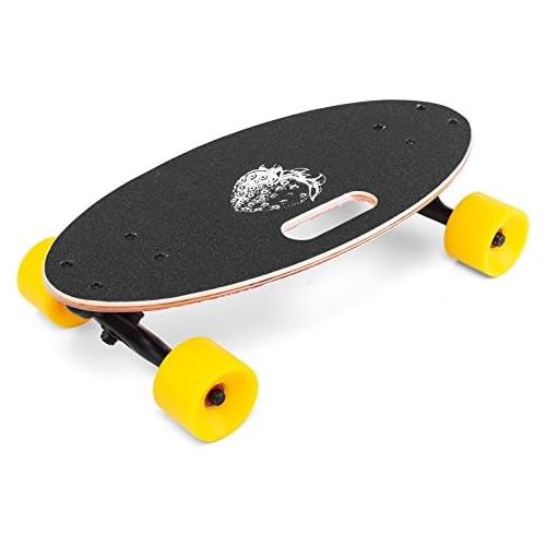  Popsport 19 Inch Mini Longboard Skateboard 440LBS Strong 7 Ply Russian Maple Complete Skateboard Cruiser Skateboard with Handle for Beginners and Pro