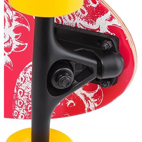  Popsport 19 Inch Mini Longboard Skateboard 440LBS Strong 7 Ply Russian Maple Complete Skateboard Cruiser Skateboard with Handle for Beginners and Pro