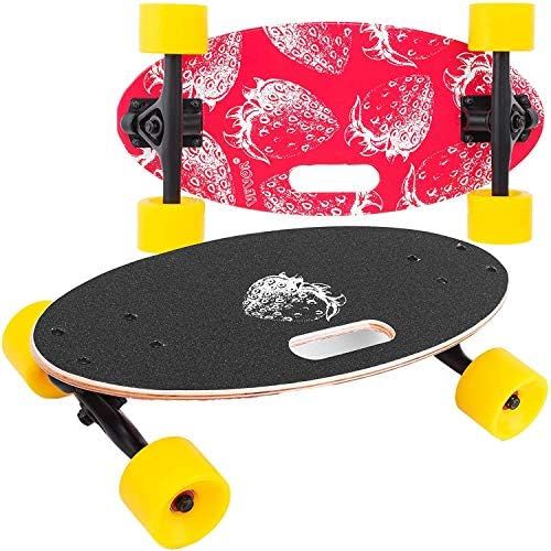  Popsport 19 Inch Mini Longboard Skateboard 440LBS Strong 7 Ply Russian Maple Complete Skateboard Cruiser Skateboard with Handle for Beginners and Pro