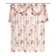 Popular Bath 2-Piece Madeline Shower Curtain and Scarf Set in BeigeGold