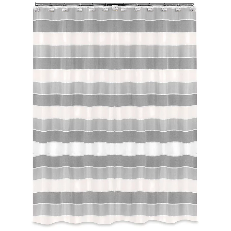 Popular Bath Modern Line Shower Curtain in Grey