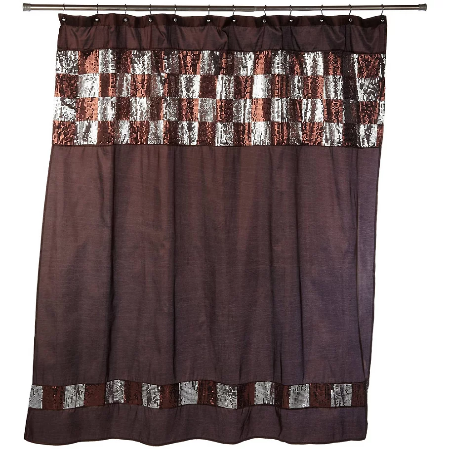  Popular Bath Elite Shower Curtain in CopperSilver