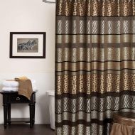 Popular Bath 781205 Safari Stripes, Shower Curtain, Chocolate