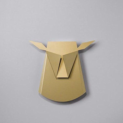  Popup Lighting Elegant Aluminum Wall LED Light Deer Head Fixture Electricity Plug in Gold