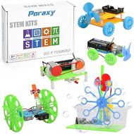 Poraxy 5 Set STEM Science Kits for Kids Ages 8-12, Robotics Model Car, Toys for Ages 8-13, Building Engineering Experiment Projects, Gifts for Boys Girls 6 7 8 9 10 11 12 13 Year Old Summer Activities