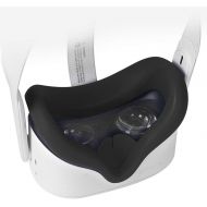 [아마존베스트]pordsioc Silicone VR Face Cover for Oculus Quest 2 Face Pad & Face Cushion Compatible with Oculus Quest 2 VR Headset Accessories (Black)