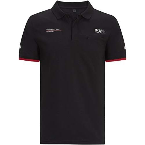  Porsche Motorsport Mens Team Black Polo w/Motorsport Kit