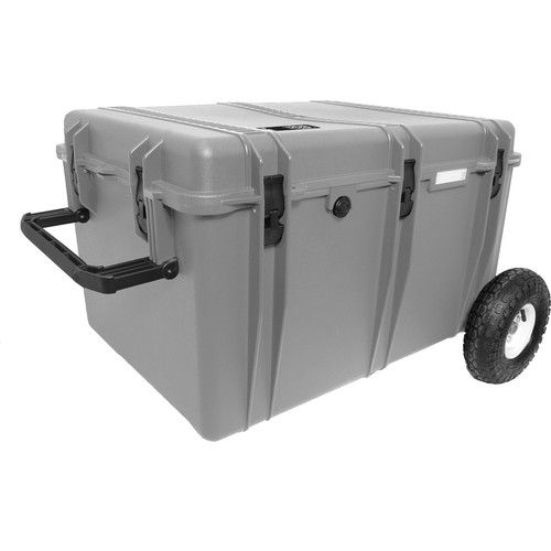  PortaBrace Trunk-Style Hard Case with Off-Road Wheels without Foam (Platinum)