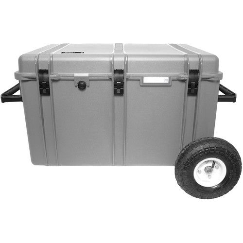  PortaBrace Trunk-Style Hard Case with Off-Road Wheels without Foam (Platinum)