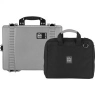 PortaBrace PB-2600E Equipment Hard Case and PR-C2LED Soft Padded Light Case (Silver Platinum)