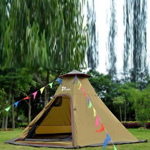  Portable Zimo 5-6 Person Outdoor Windbreak Pergola Tower Post Camping Mosquito Net Yurt 10x10 Teepee Tent