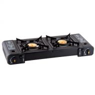 2-Burner High Performance Butane Countertop Range / Portable Stove with Brass Burners (Butane cartridges sold separately. )