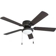 Portage Bay 50251 Hugger 52 Matte Black West Hill Ceiling Fan with Bowl Light Kit