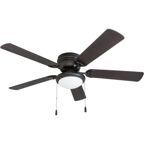  Portage Bay 50251 Hugger 52 Matte Black West Hill Ceiling Fan with Bowl Light Kit