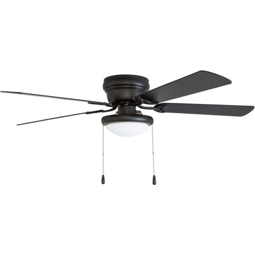  Portage Bay 50251 Hugger 52 Matte Black West Hill Ceiling Fan with Bowl Light Kit