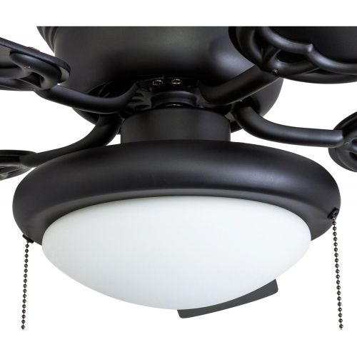  Portage Bay 50251 Hugger 52 Matte Black West Hill Ceiling Fan with Bowl Light Kit