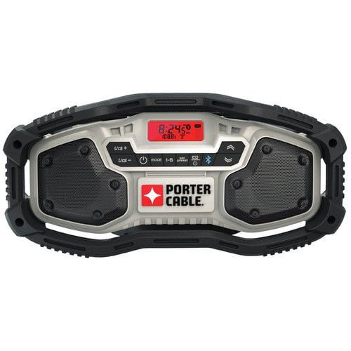  Porter-Cable PORTER CABLE 20-Volt Max Lithium-Ion Jobsite Radio (Bare Tool  Battery Sold Seperately), PCC771B