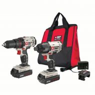Porter-Cable PORTER CABLE 20-Volt Max Lithium-Ion Cordless 12-Inch Drill And Impact Driver Combo Kit, PCCK604L2