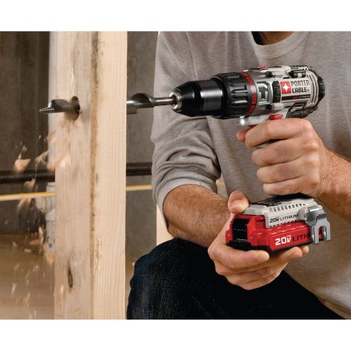  Porter-Cable PORTER CABLE PCC620LB 20V MAX Lithium-Ion Cordless 12-Inch Hammer Drill Kit