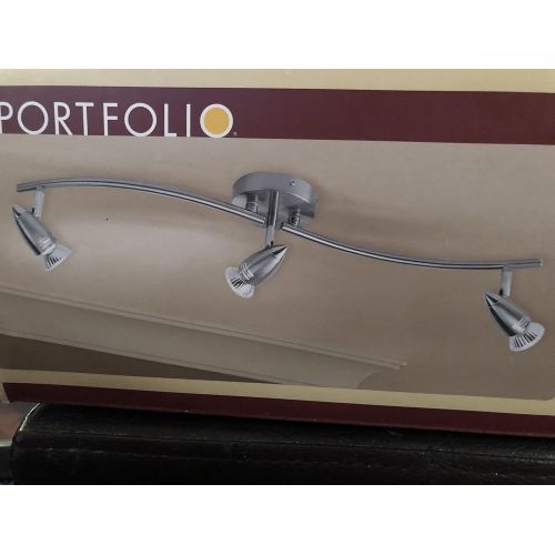  Portfolio 3-Light Chrome Contemporary Track Lighting 17808-001