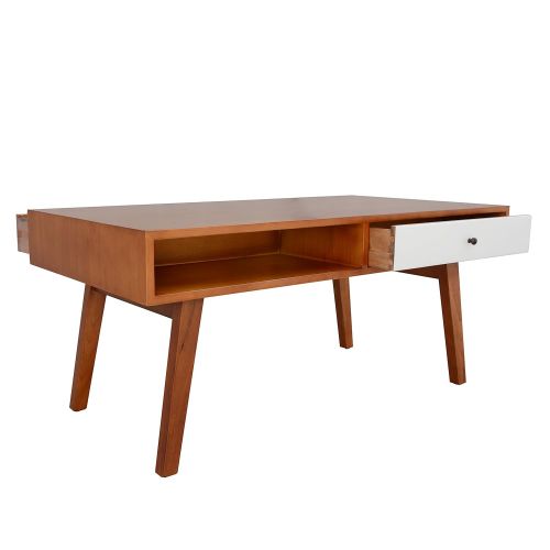  Porthos Home Mid-Century Mansfield Coffee Table, Natural