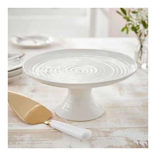  Portmeirion Sophie Conran White Mini Cake Stand | 6.5 Inch Cupcake Stand for Dessert Display at Weddings and Birthday Parties | Made from Fine Porcelain