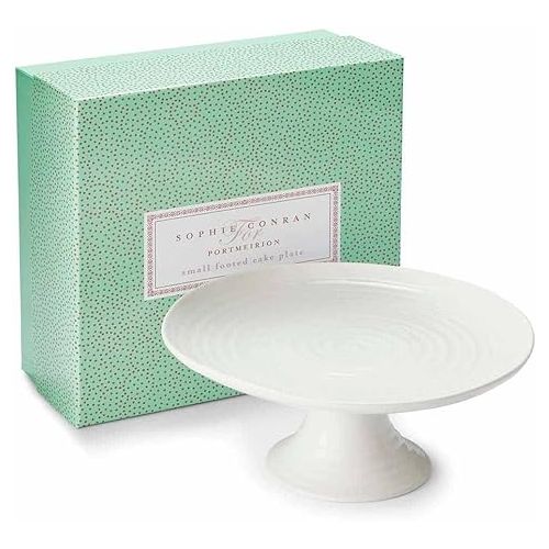  Portmeirion Sophie Conran White Mini Cake Stand | 6.5 Inch Cupcake Stand for Dessert Display at Weddings and Birthday Parties | Made from Fine Porcelain