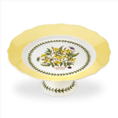  Portmeirion Botanic Garden Terrace- Scalloped Edge Footed Cake Plate-Medium